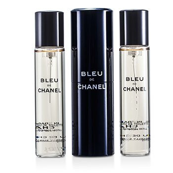 สเปรย์ขนาดเดินทาง Bleu De Chanel EDTและขนาดรีฟิลสองชิ้น