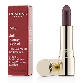 Clarins Joli Rouge Velvet (Matte & Moisturizing Long Wearing Lipstick) - # 744V Plum
