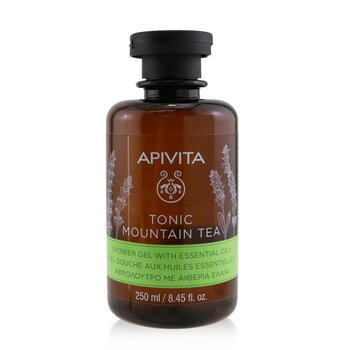 Apivita เจลอาบน้ำ Tonic Mountain Tea พร้อมน้ำมันหอมระเหย