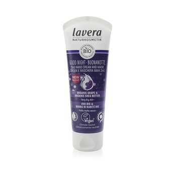 Lavera Good Night 2In1 Hand Cream & Mask Wirh Organic Grape & Organic Shea Butter - สำหรับผิวแห้งมาก