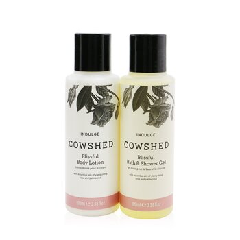Cowshed Blissful Treats Duo Set: เจลอาบน้ำและอาบน้ำ Indulge Blissful 100ml+ โลชั่นบำรุงผิว Indulge Blissful 100ml