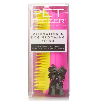 Teezer ยุ่งเหยิง Detangling & Dog Grooming Brush (For Light Shedding, Wiry & Fine Haired Dogs) - # Pink / Yellow