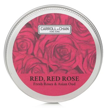 แครอล & ชาน 100% Beeswax Mini Tin Candle - # Red, Red Rose (Fresh Roses & Asian Oud)