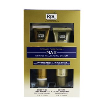 ROC ชุด Retinol Correxion Max Wrinkle Resurfacing System: ทรีทเม้นต์ต่อต้านริ้วรอย30ml + เซรั่มปรับสภาพผิว 30ml