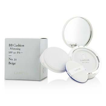 รองพื้น BB Cushion (Whitening) SPF 50 มีเอกซ์ตร้ารีฟิล - # เบอร์ 21 Beige