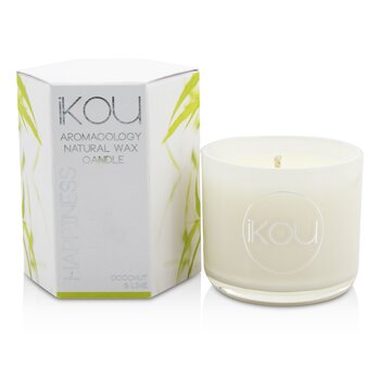 iKOU เทียนหอม Eco-Luxury Aromacology Natural Wax Candle Glass - Happiness (Coconut & Lime)