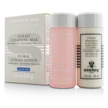 ชุด Cleansing Duo Travel Selection Set:ทำความสะอาดผิวหน้า Cleansing Milk w/ White Lily 100ml/3oz + โลชั่น Floral Toning Lotion 100ml/3oz