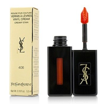 Yves Saint Laurent Rouge Pur Couture Vernis A Levres Vinyl Cream Creamy Stain - # 406 Orange Electro