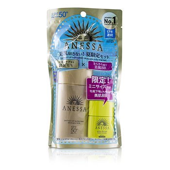 Anessa Trial Set: Perfect UV Sunscreen Skincare Milk SPF50 60ml + Perfect BB Base Beauty Booster 7.5ml