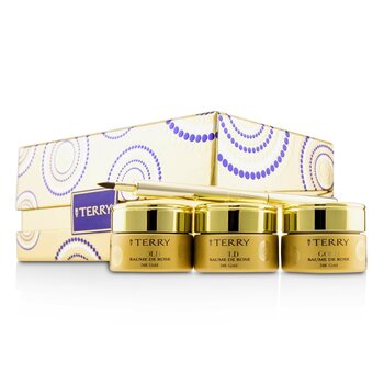 By Terry 24K Gold Baume De Rose Trio Deluxe Lip Balm Jewels (1x White Gold 10g, 1x Gold 10g, 1x Rose Gold 10g)