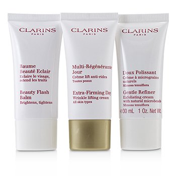 Extra-Firming 40+ Anti-Ageing Skincare Set:Gentle Refiner 30ml +Extra-Firming Day Cream 30ml+ Beauty Flash Balm 30ml