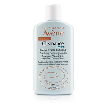 Avene Cleanance HYDRA Soothing Cleansing Cream - สำหรับผิวเป็นสิวง่ายที่ปล่อยให้แห้งและระคายเคืองจากการทำทรีตเมนต์