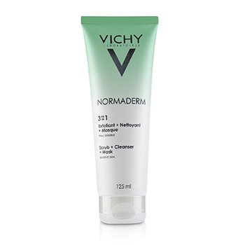 Vichy Normaderm 3 In 1 สครับ + คลีนเซอร์ + มาส์ก (สำหรับผิวเป็นสิว / ผิวแพ้ง่าย)