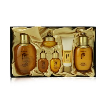 Gongjinhyang Essential Set: Balancer (150ml+20ml) + Emulsion (110ml+20ml) + Cream 10ml + Cleanser 40ml