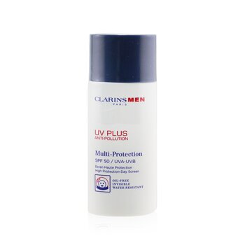 Clarinsmen UV Plus Anti-Pollution Multi-Protection SPF 50 UVA-UVB (High Protection Day Screen, Oil-Free, Invisible & Water Resistant)