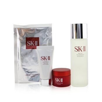 เอสเค ทู Bestseller Trial kit 4-Pieces Kit: Facial Treatment Essence 75ml + Cleanser 20g + Mask 1pc + Skinpower Cream 15g