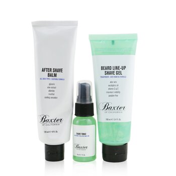 Shave Essentials 3-Pieces Kit: Shave Tonic 30ml + Beard Line-Up Shave Gel 100ml + After Shave Balm 120ml