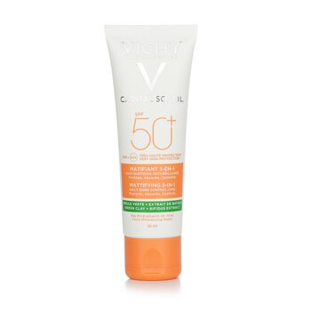 Vichy Capital Soleil Mattifying 3-In-1 Daily Shine Control Care SPF 50 - ปกป้อง ดูดซับ ควบคุม