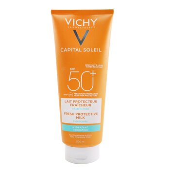 Vichy Capital Soleil Fresh Protective Milk SPF 50 (กันน้ำ - ผิวหน้าและผิวกาย)