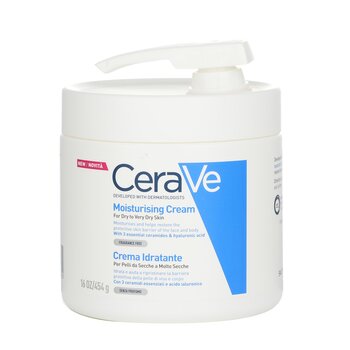 CeraVe ครีมให้ความชุ่มชื้นสำหรับผิวแห้งถึงแห้งมาก (มีหัวปั๊ม)