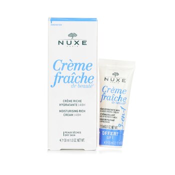 Nuxe Creme Fraiche De Beaute 48HR Moisturizing Rich Cream Gift Set (สำหรับผิวแห้งถึงผิวบอบบาง แม้ผิวบอบบาง)