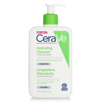 CeraVe Hydrating Cleanser สำหรับผิวธรรมดาถึงผิวแห้ง