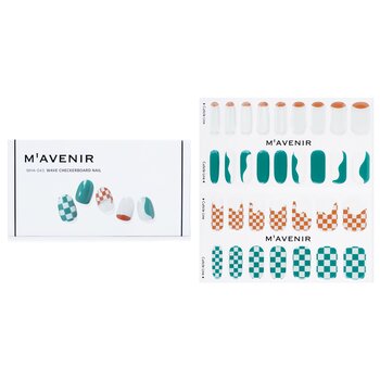 Mavenir Nail Sticker (Patterned) - # Wave Checkerboard Nail