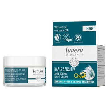 Lavera ครีมกลางคืน Basis Sensitiv Q10 Anti-Ageing