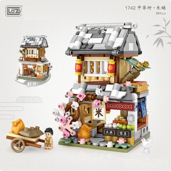 Loz LOZ Ancient China Street Series - Rice Shop Building Bricks Set