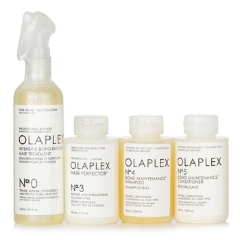 Hair Repair Treatment Kit: No. 0 Intensive Treatment+No. 3 Hair Perfector+No. 4 Bond Shampoo+No. 5 Bond Conditioner