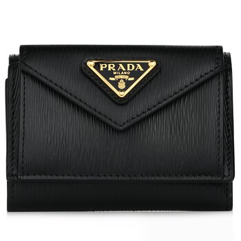 unisex leather embossed tri-fold wallet 1MH021