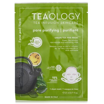 Teaology มาส์กหน้าและลำคอชาเขียว AHA