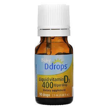 ลูก DDrops liquid vitamin D3 400 International units - 90 drops (2.5ml)
