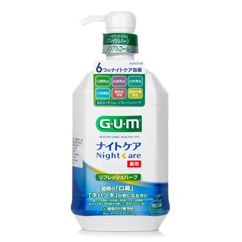 ซันสตาร์ Sunstar GUM Night Care Mild Formula Rinse Mouthwash(Refresh Herb Type) - 900ml