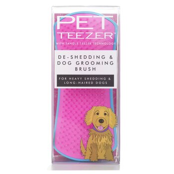 Teezer ยุ่งเหยิง Pet Teezer De-Shedding & Dog Grooming Brush (For Heavy Shedding & Long Haired Dogs) - # Blue / Pink