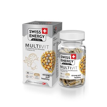 พลังงานสวิส Sustained Release Capsules - Multivit 25 Vitamins And Minerals + Vitamin K2