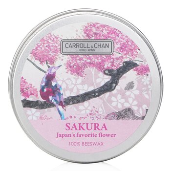 แครอล & ชาน 100% Beeswax Mini Tin Candle - # Sakura