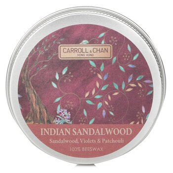 แครอล & ชาน 100% Beeswax Mini Tin Candle - # Indian Sandalwood (Sandalwood, Violets & Patchouli)