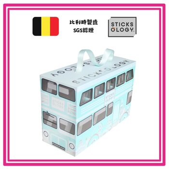 สติกส์วิทยา Sticksology - Deluxe Assorted Tea Stick Box Set -London Buses (50 pieces) (Tiffany BLUE)