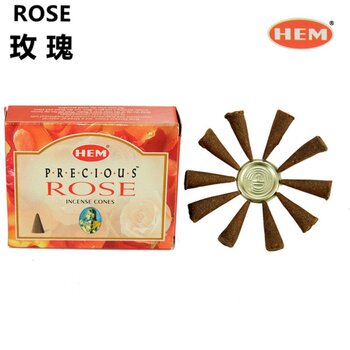 เฮม Handmade India Incense Cone - PRECIOUS ROSE – 10 pieces