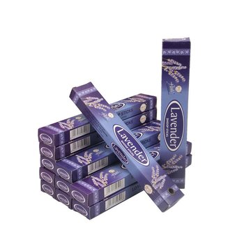 ขลุ่ย Wardrobe Fragrance- Lavender Long Dhoop Sticks- 12 Boxes Set