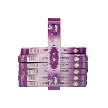 ขลุ่ย Wardrobe Fragrance Violet Long Dhoop Sticks- 12 Boxes Set