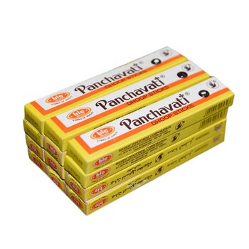 คาดา Pine Sandalwood PANCHAVATI International Incense-Long Dhoop Stick -12 Boxes