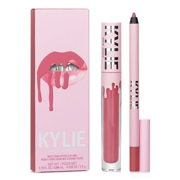 Kylie โดย Kylie Jenner Matte Lip Kit: Matte Liquid Lipstick 3ml + Lip Liner 1.1g - # 302 Snow Way Bae