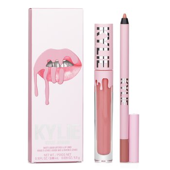 Kylie โดย Kylie Jenner Matte Lip Kit: Matte Liquid Lipstick 3ml + Lip Liner 1.1g - # 300 Koko K