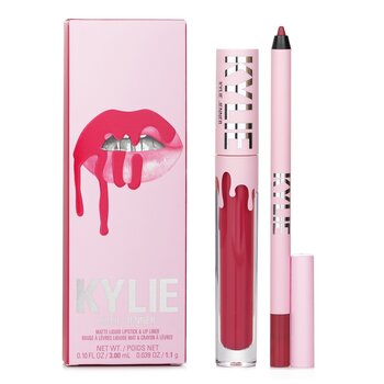Kylie โดย Kylie Jenner Matte Lip Kit: Matte Liquid Lipstick 3ml + Lip Liner 1.1g - # 401 Victoria
