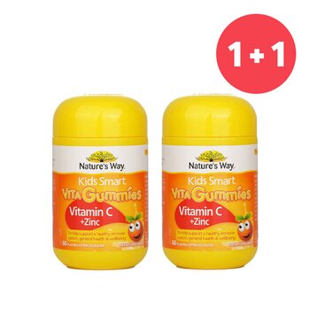 วิถีแห่งธรรมชาติ 【1+1 Set】Kids Smart Vita Gummies Vitamin C + Zinc 60 Pastilles