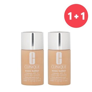 คลีนิกข์ 【1+1 Set】Even Better Makeup SPF15 (Dry Combination to Combination Oily) - No. 25 Buff