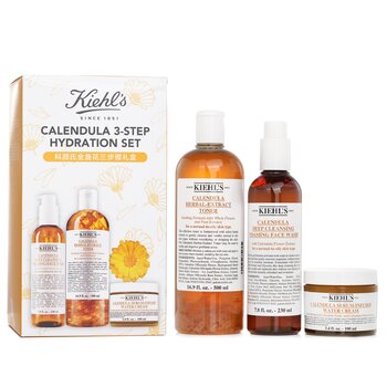 คีลส์ Calendula 3 Step Hydration Set: Face Wash 230ml + Toner 500ml + Water Cream 100ml