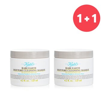 คีลส์ 【1+1 Set】Rare Earth Deep Pore Cleansing Masque